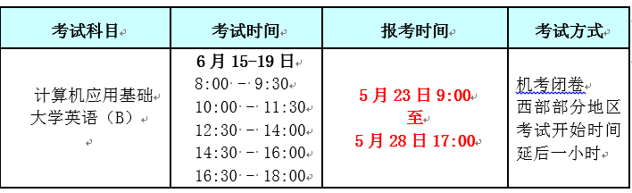 2019年6月網絡分公共基礎課統(tǒng)一考試報考通知