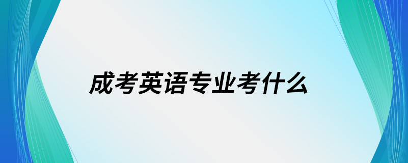 成考英語(yǔ)專業(yè)考什么