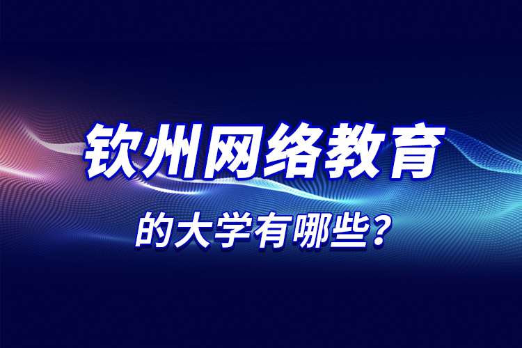 欽州網(wǎng)絡(luò)教育的大學(xué)有哪些？