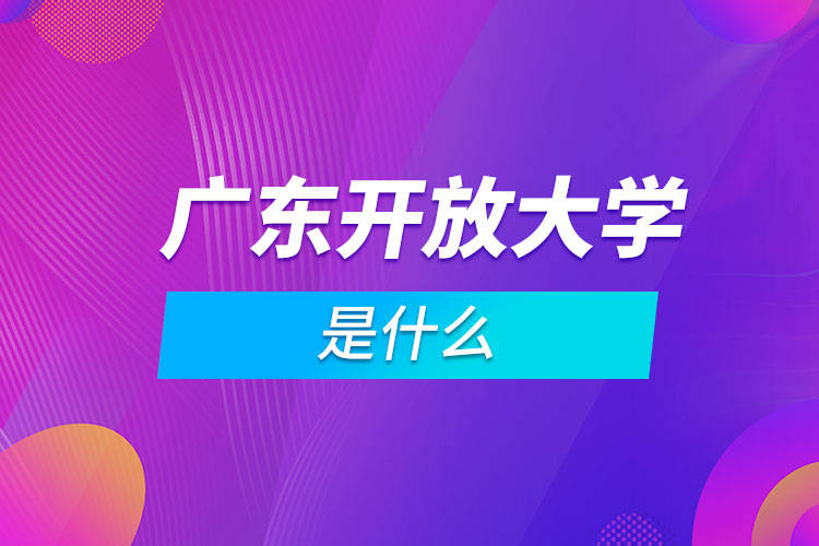廣東開放大學是什么
