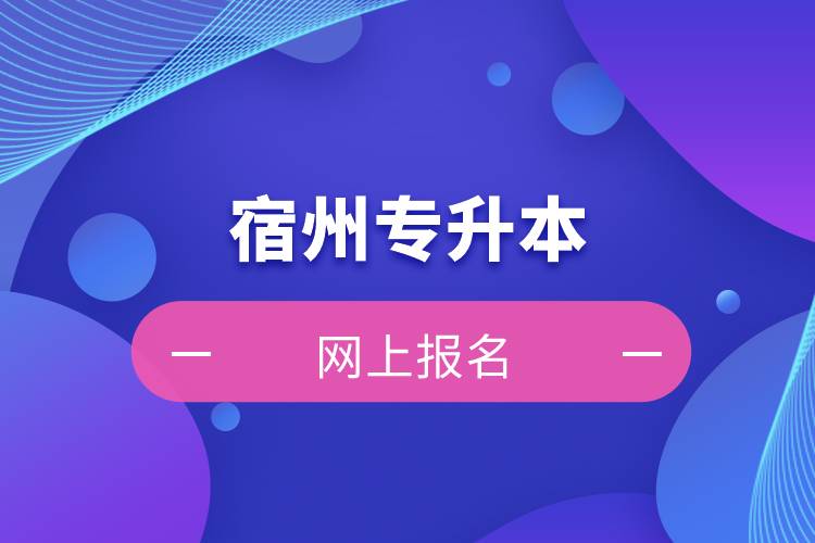 在宿州專(zhuān)升本怎么網(wǎng)上報(bào)名？