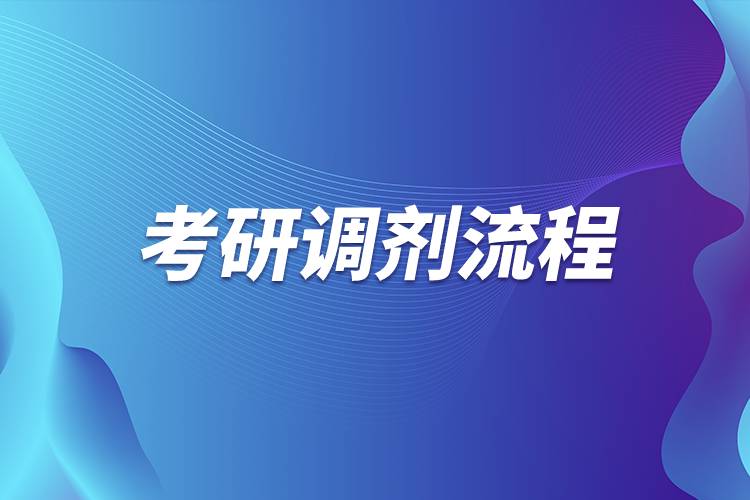 考研調劑流程