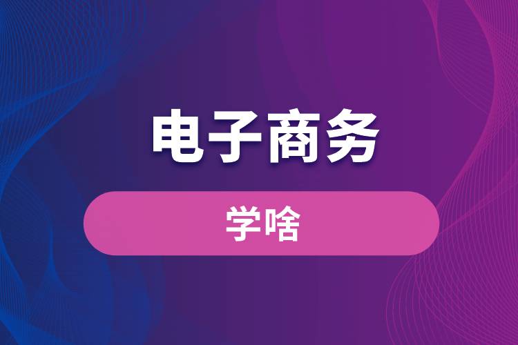 電子商務(wù)專(zhuān)業(yè)學(xué)啥