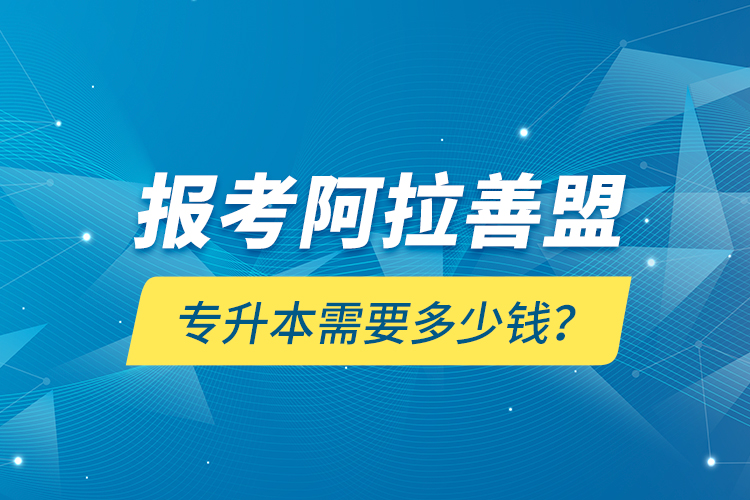 報(bào)考阿拉善盟專升本需要多少錢？